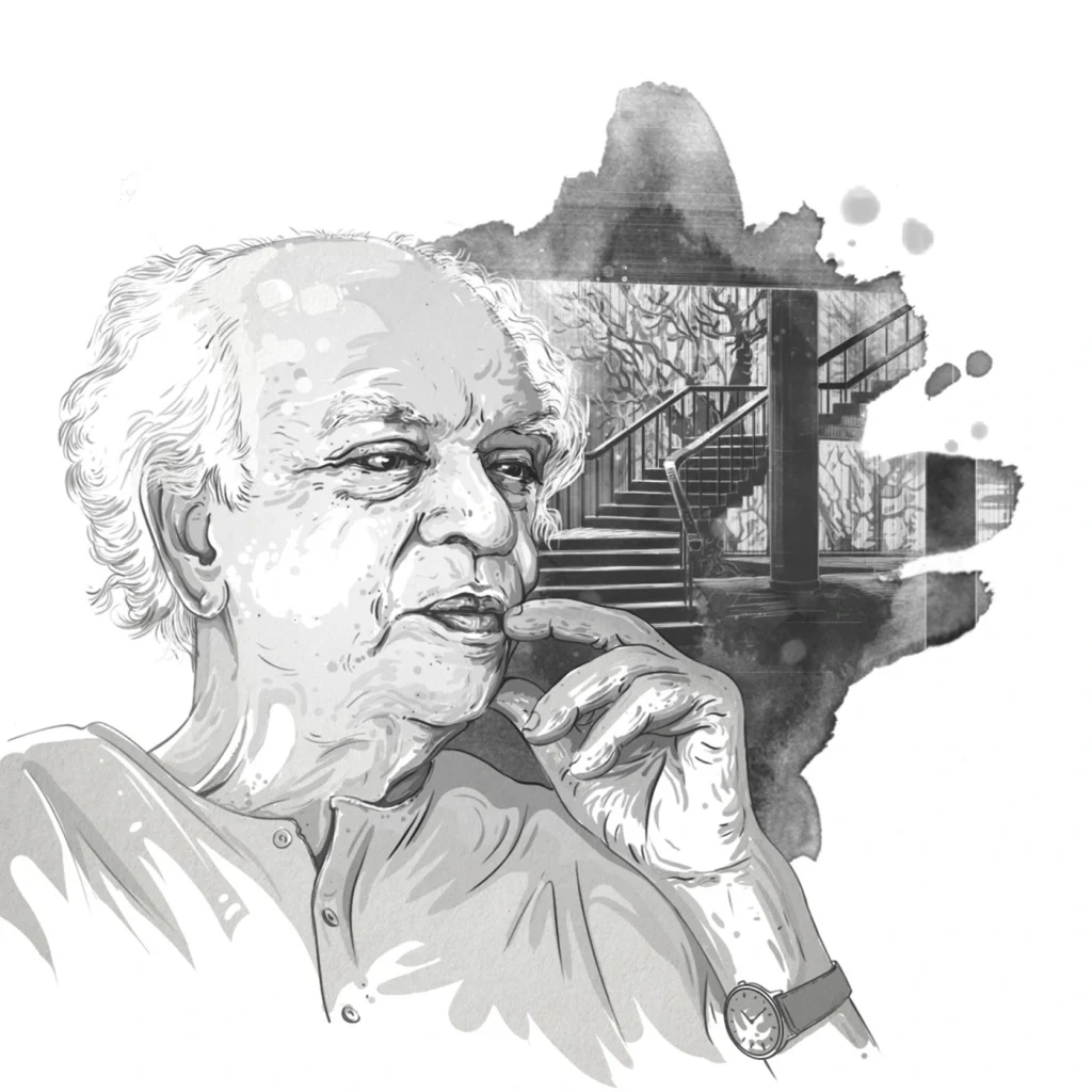 An image of of the pioneer of Bangladesh modern architecture Majharul islam Sir